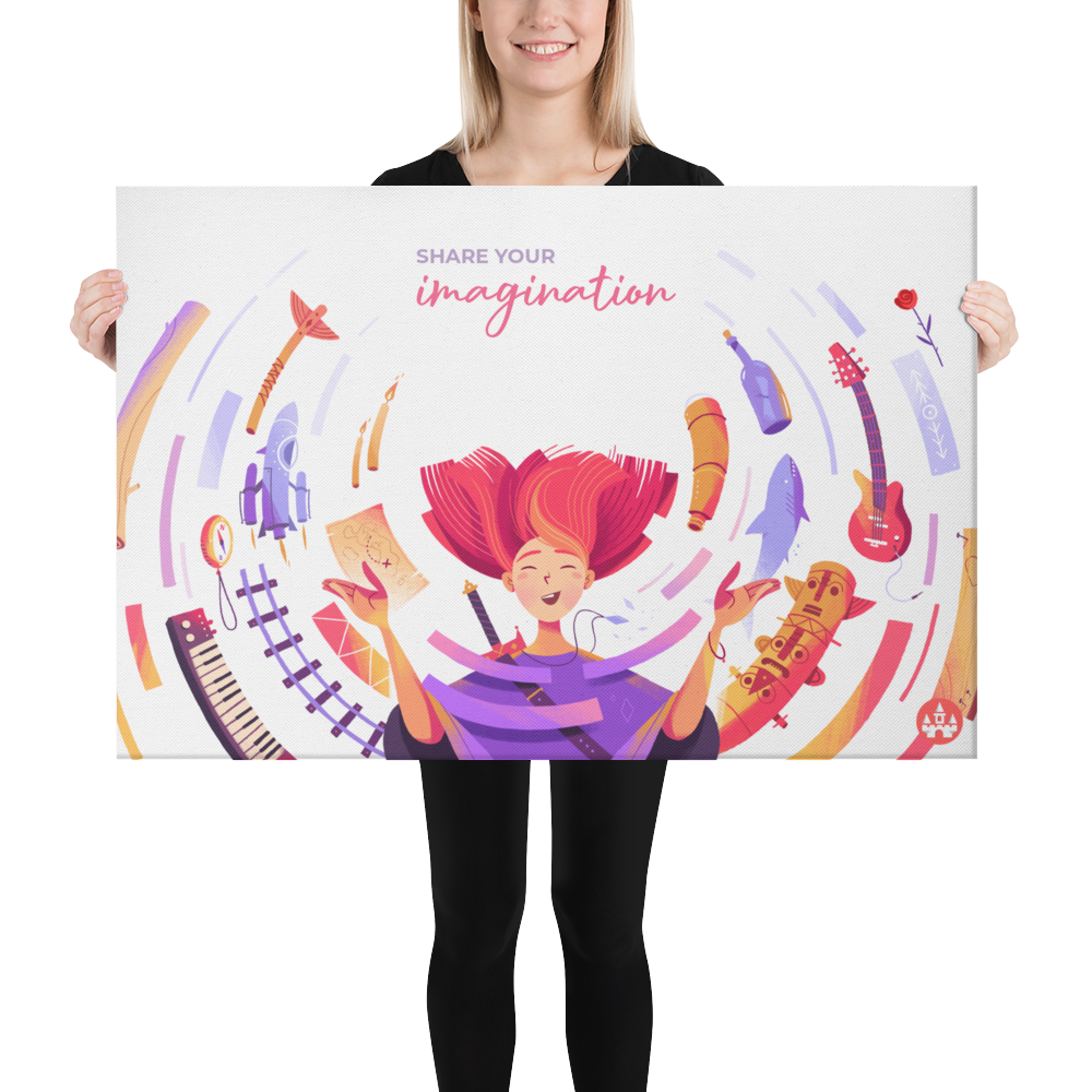 Share your Imagination Canvas (White)