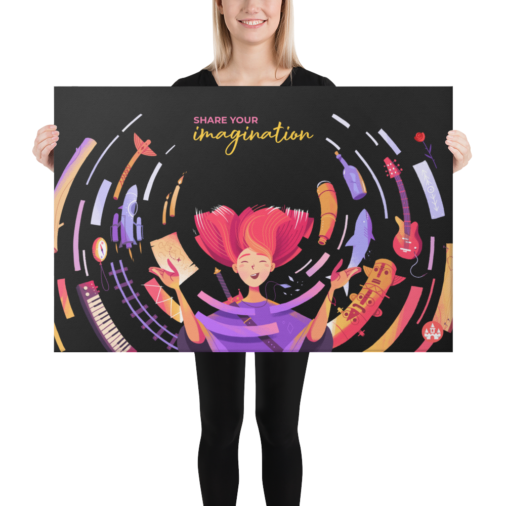 Share your Imagination - Canvas (Black)