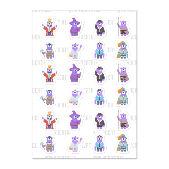 The Vocas Sticker sheet