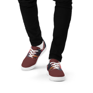 VocaTales Men’s [Maroon] Lace-up Canvas Shoes