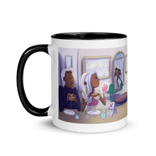 Load image into Gallery viewer, Myra Mythmaker &amp; Sandwich Substitution -- Mug With Color Inside