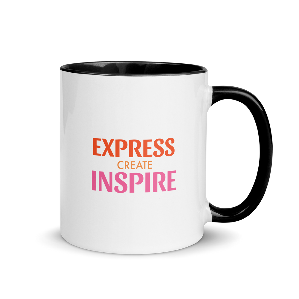 EXPRESS, CREATE, INSPIRE - Mug with Color Inside