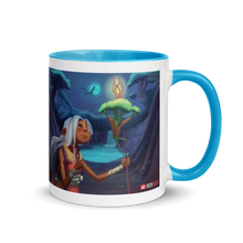 Load image into Gallery viewer, Myra Mythmaker &amp; The Blue Moon Stew -- Mug with Color Inside