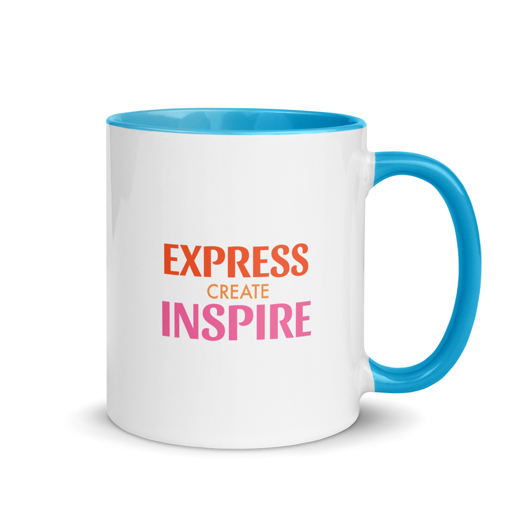 EXPRESS, CREATE, INSPIRE - Mug with Color Inside
