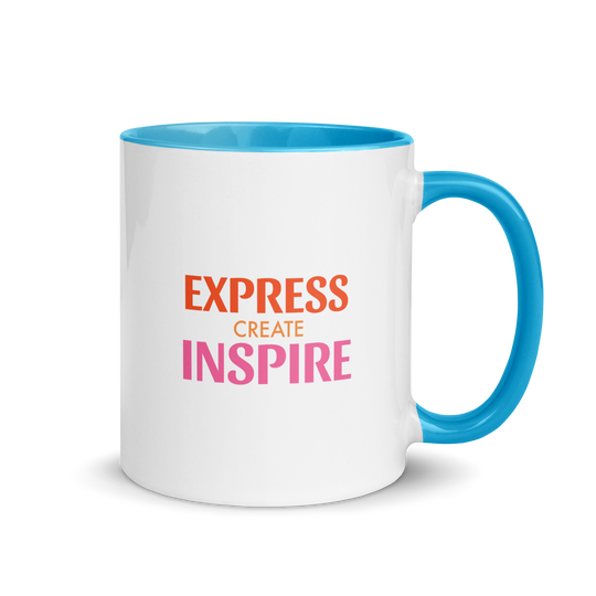EXPRESS, CREATE, INSPIRE - Mug with Color Inside