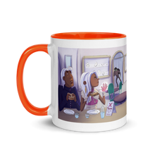 Load image into Gallery viewer, Myra Mythmaker &amp; Sandwich Substitution -- Mug With Color Inside