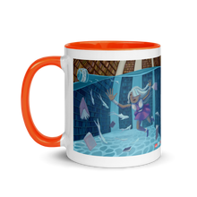 Load image into Gallery viewer, Myra Mythmaker &amp; The Dimension Tension -- Mug with Color Inside