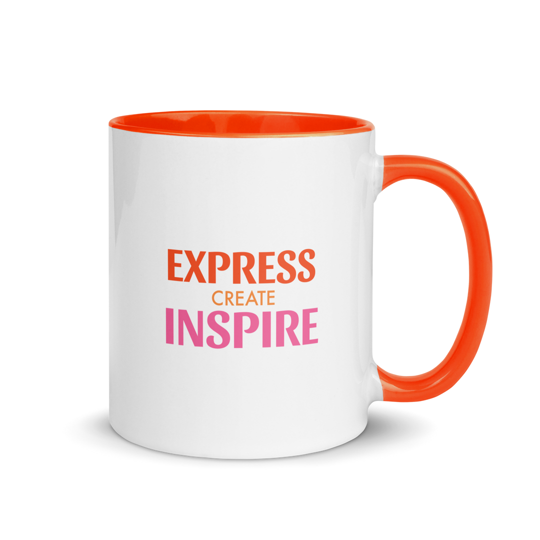 EXPRESS, CREATE, INSPIRE - Mug with Color Inside