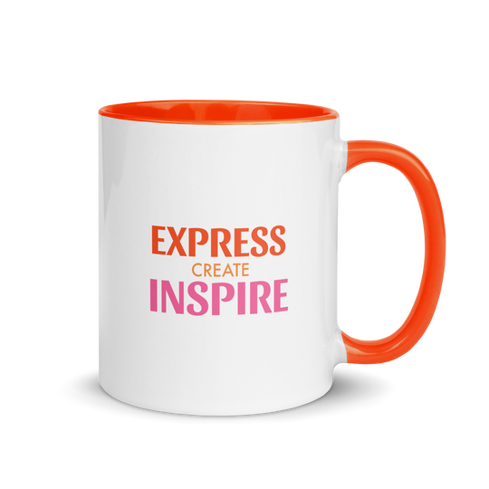 EXPRESS, CREATE, INSPIRE - Mug with Color Inside