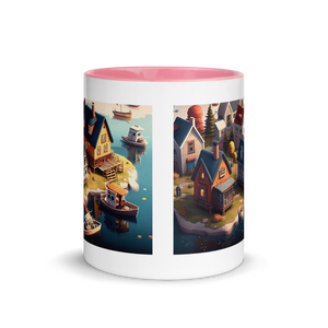 Coastal Town Mug with Color Inside