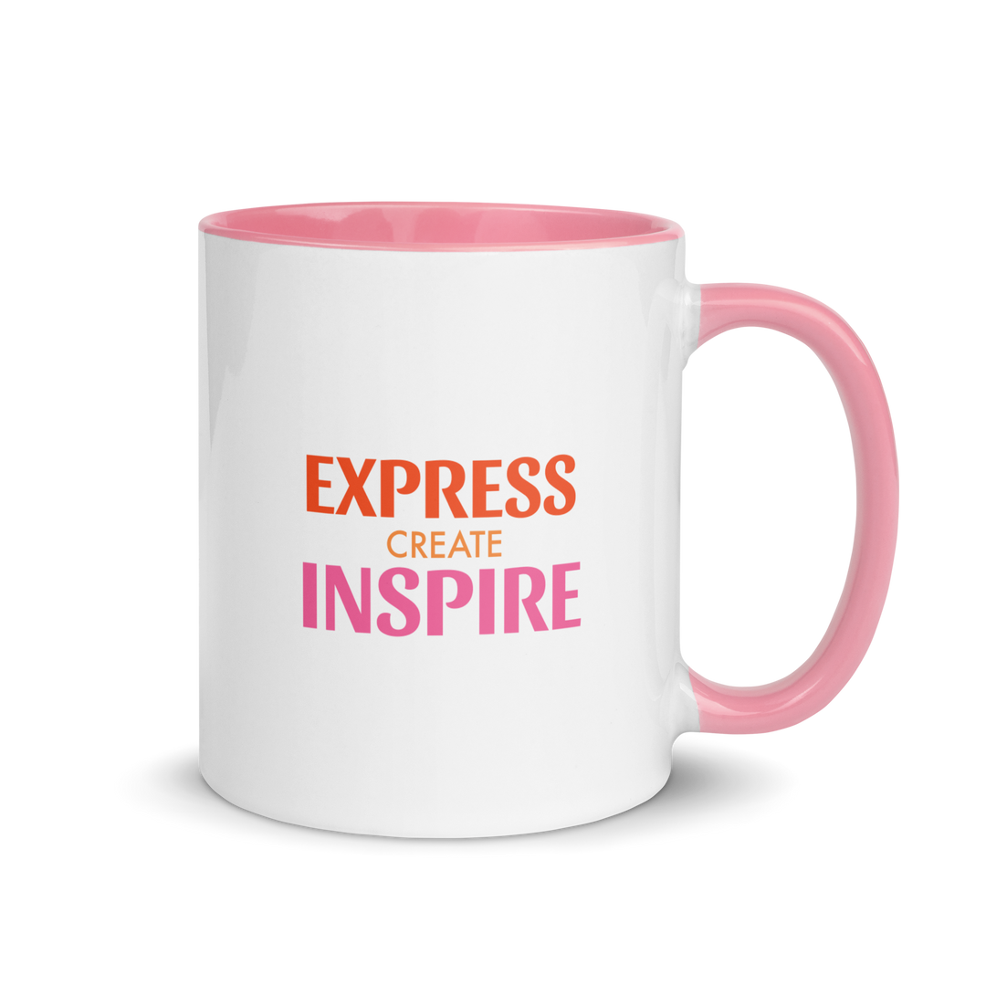 EXPRESS, CREATE, INSPIRE - Mug with Color Inside