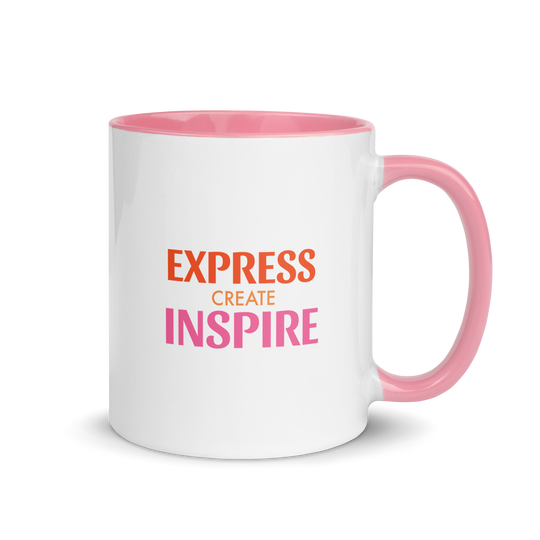 EXPRESS, CREATE, INSPIRE - Mug with Color Inside
