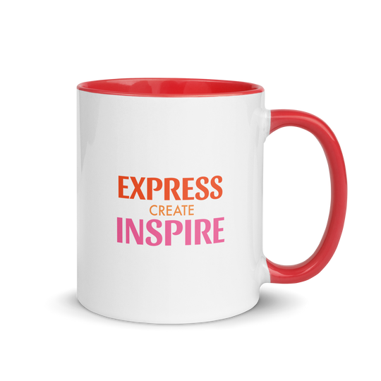 EXPRESS, CREATE, INSPIRE - Mug with Color Inside