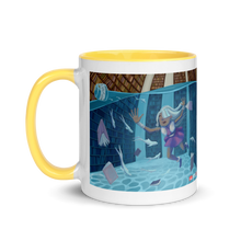 Load image into Gallery viewer, Myra Mythmaker &amp; The Dimension Tension -- Mug with Color Inside