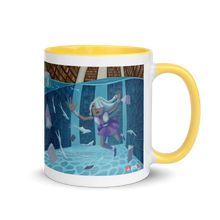 Load image into Gallery viewer, Myra Mythmaker &amp; The Dimension Tension -- Mug with Color Inside