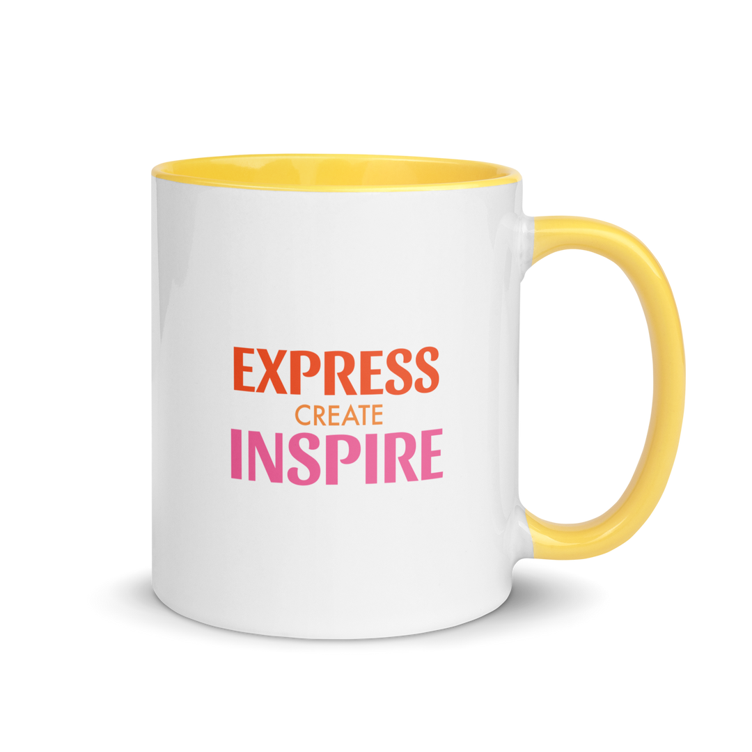 EXPRESS, CREATE, INSPIRE - Mug with Color Inside