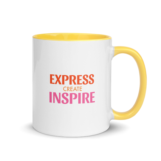 EXPRESS, CREATE, INSPIRE - Mug with Color Inside