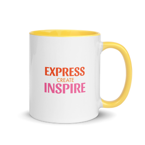 EXPRESS, CREATE, INSPIRE -- Mug with Color Inside
