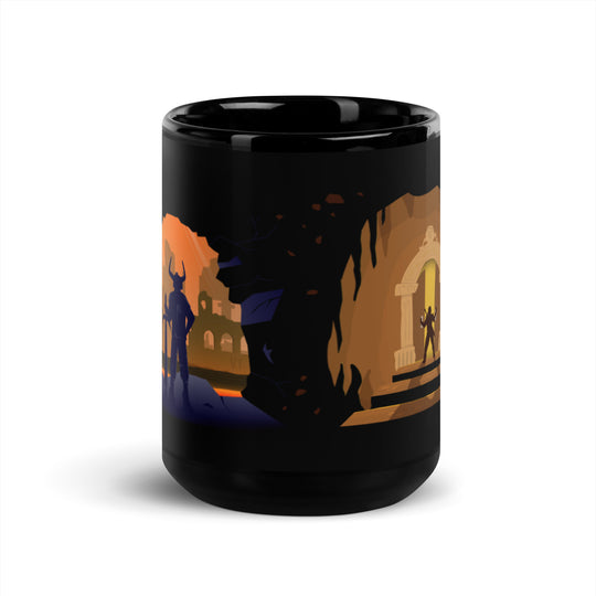 Cave Explorers - Black Glossy Mug