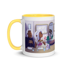 Load image into Gallery viewer, Myra Mythmaker &amp; Sandwich Substitution -- Mug With Color Inside